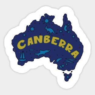 AUSTRALIA MAP AUSSIE CANBERRA Sticker